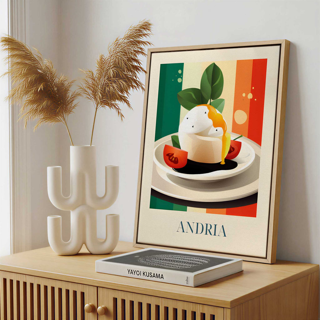 Framed Canvas - Framed canvas in a stylish interior setting