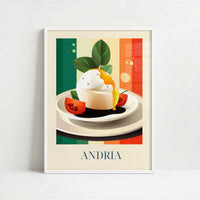 Burrata from Andria, Italy - Art Print - Art print in white frame