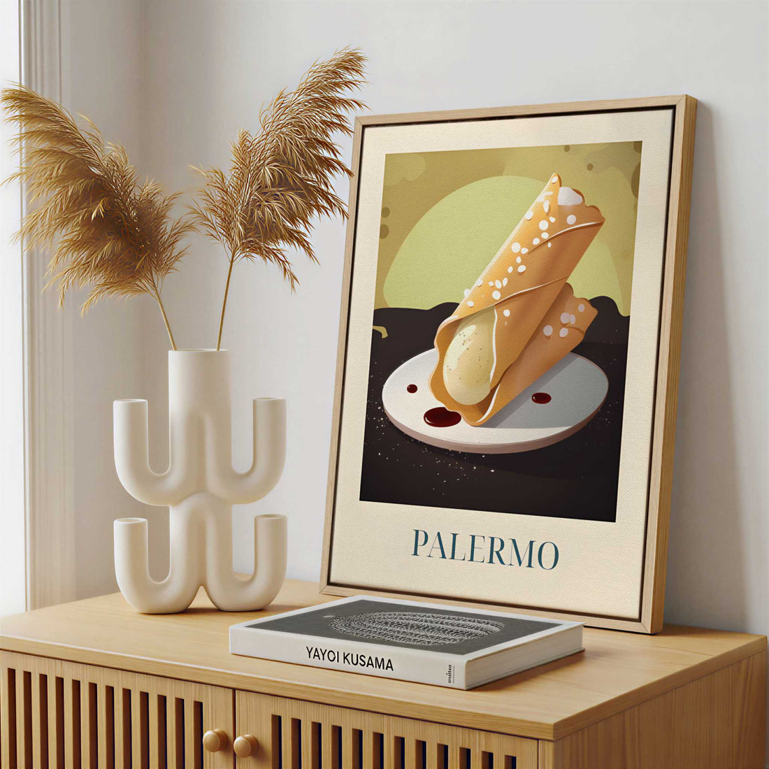 Framed Canvas - Framed canvas in a stylish interior setting