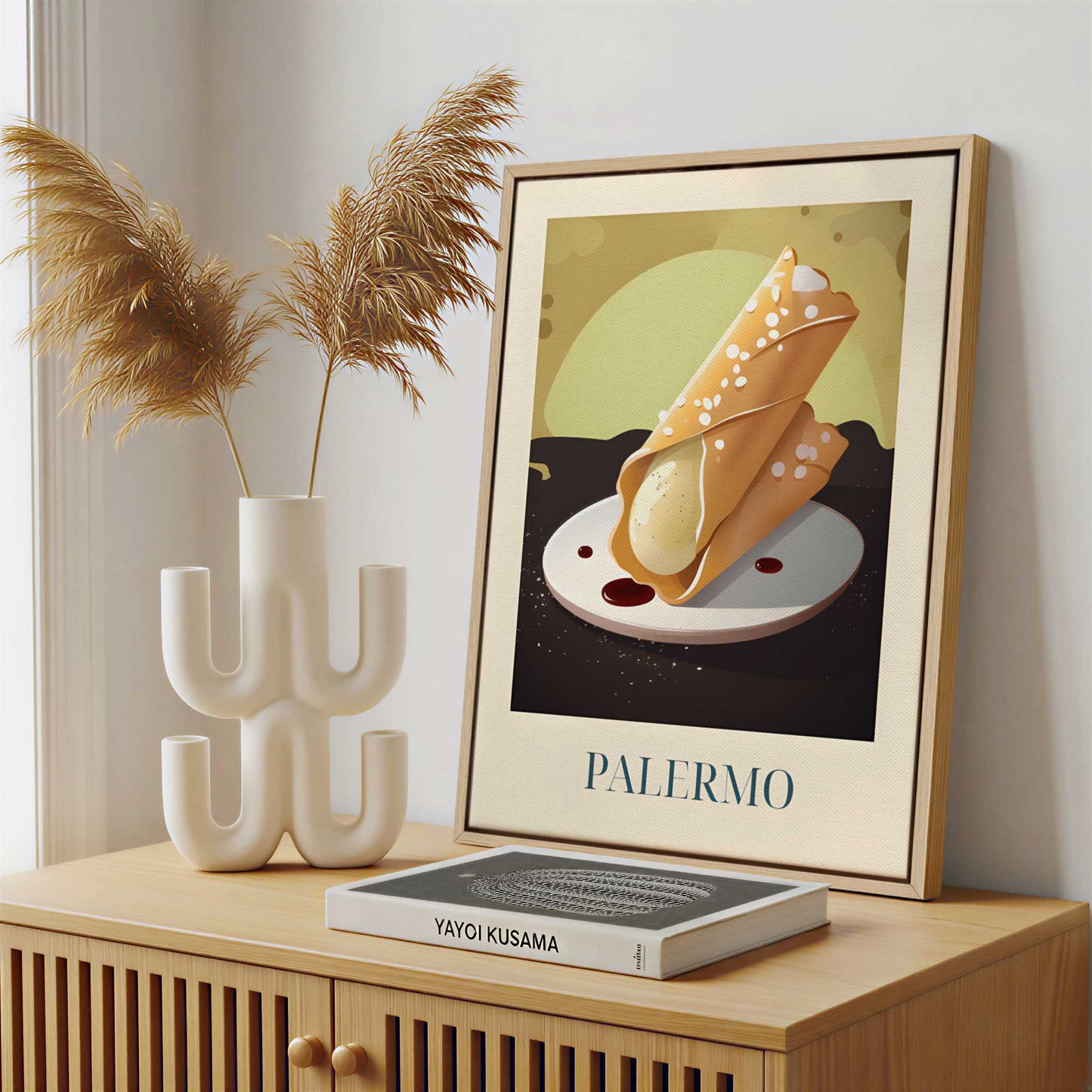 Framed Canvas - Framed canvas in a stylish interior setting