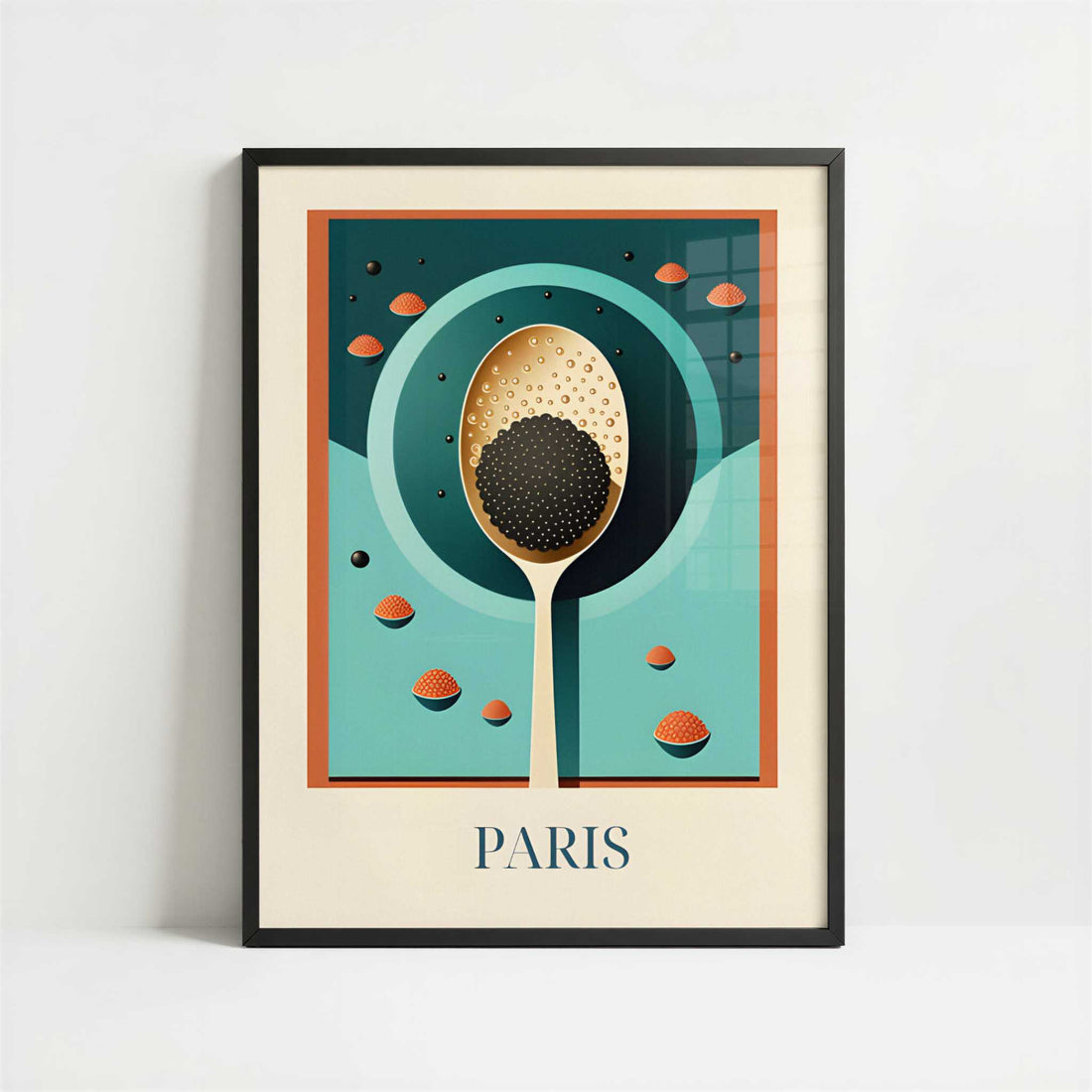 Caviar from Paris, France - Art Print - Art print in black frame