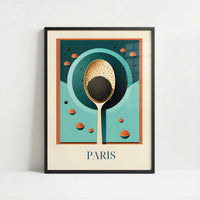 Caviar from Paris, France - Art Print - Art print in black frame
