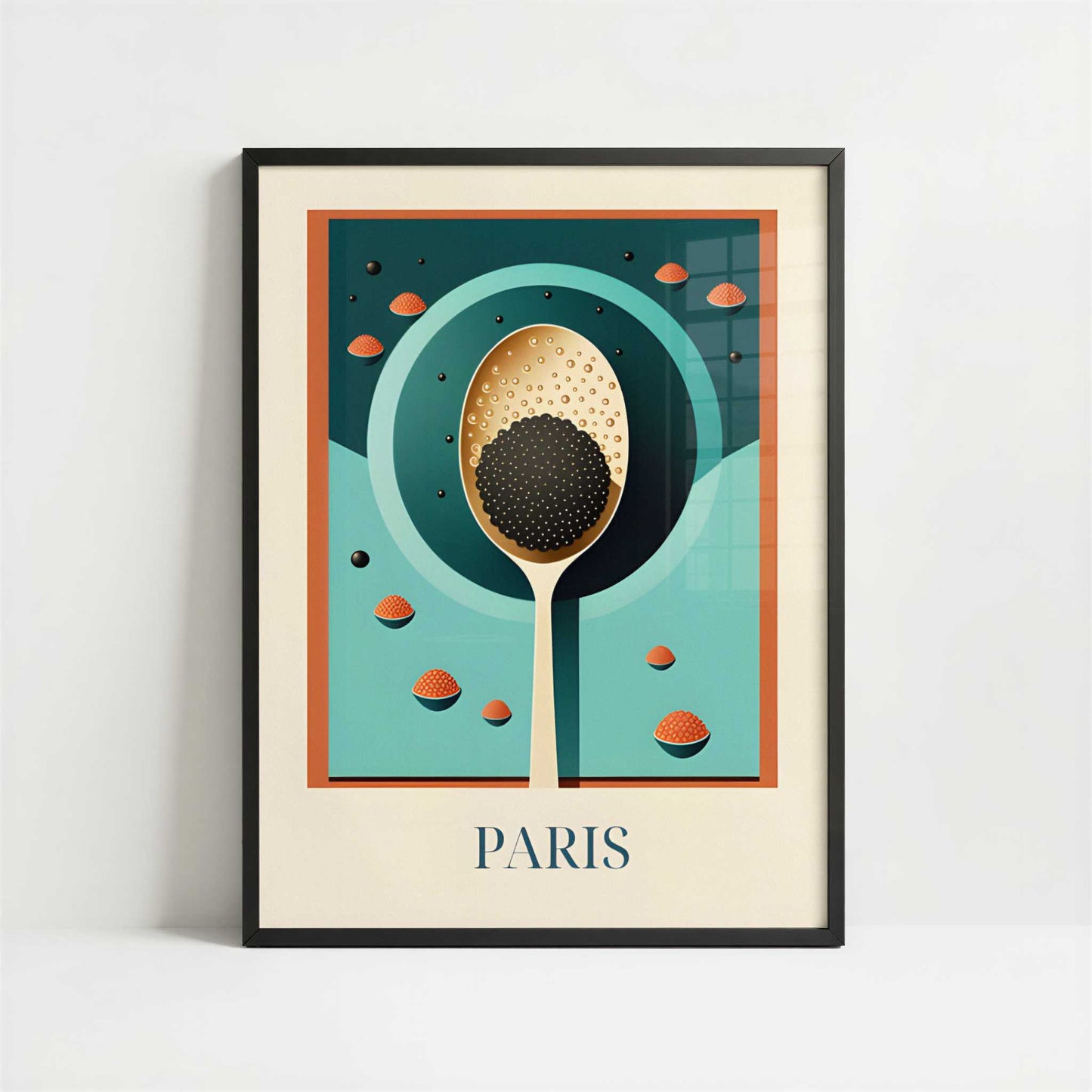 Caviar from Paris, France - Art Print - Art print in black frame