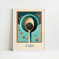 Caviar from Paris, France - Art Print - Art print in white frame