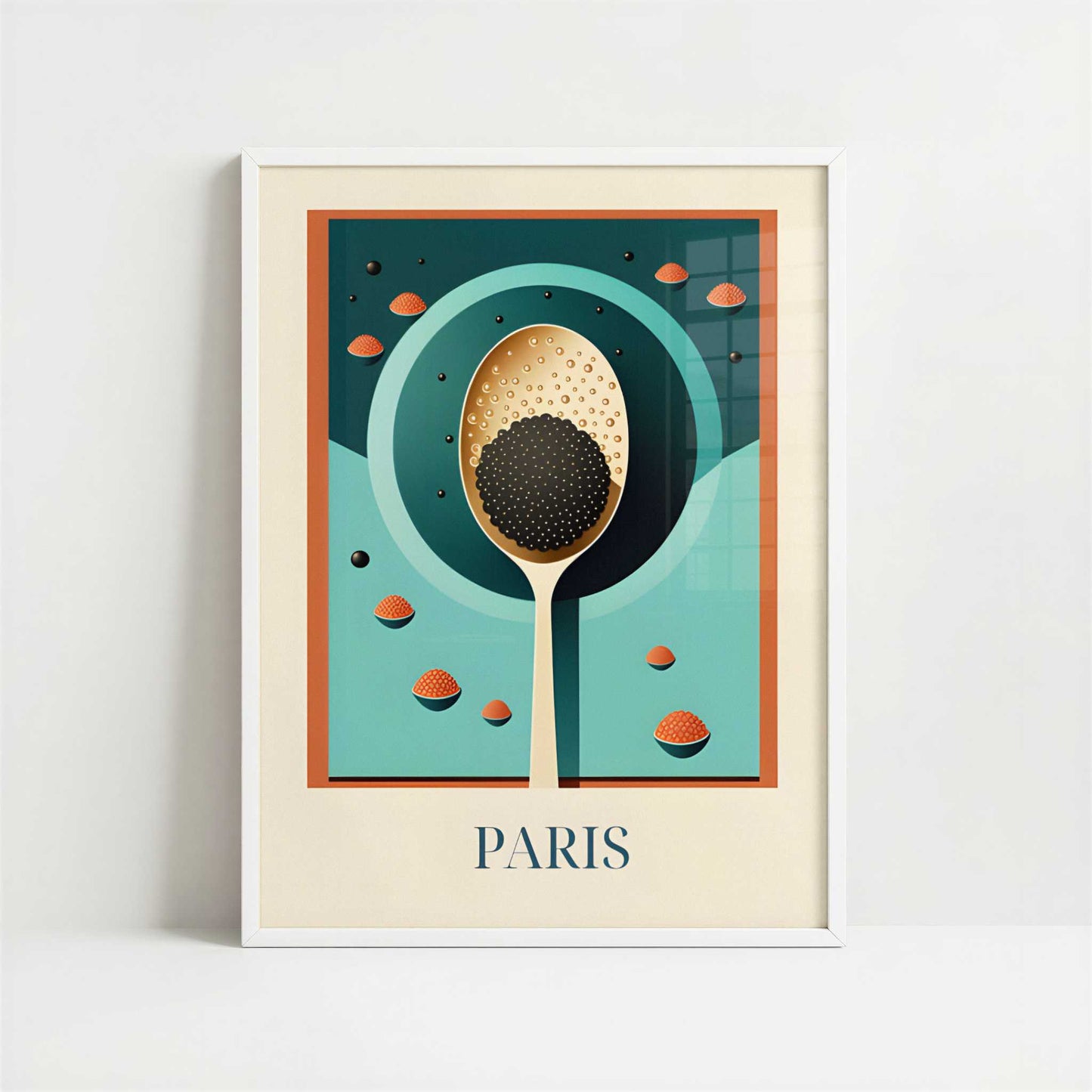 Caviar from Paris, France - Art Print - Art print in white frame