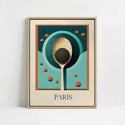 Framed Canvas - Framed canvas in oak color frame