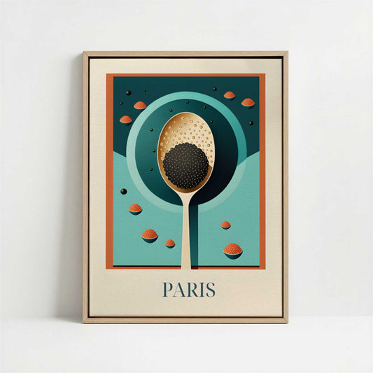 Framed Canvas - Framed canvas in oak color frame