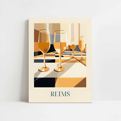 Champagne from Reims, France - Art Print - Unframed art print