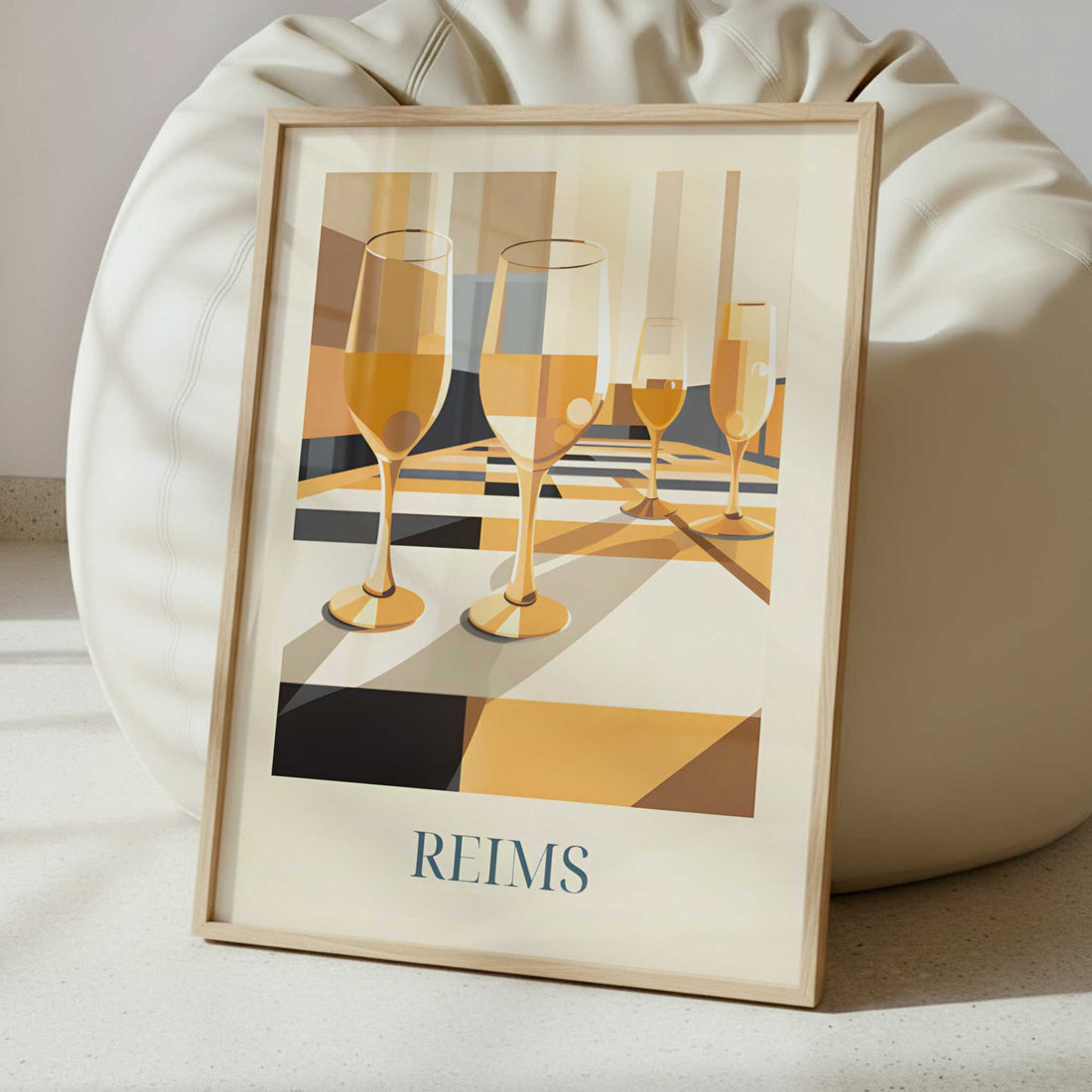 Champagne from Reims, France - Art Print - Interior inspiration
