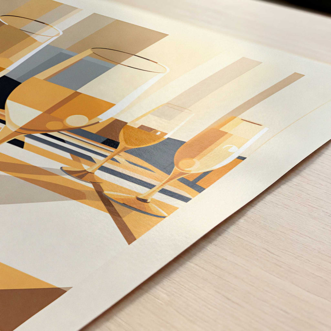 Champagne from Reims, France - Art Print - Close-up detail of the art print