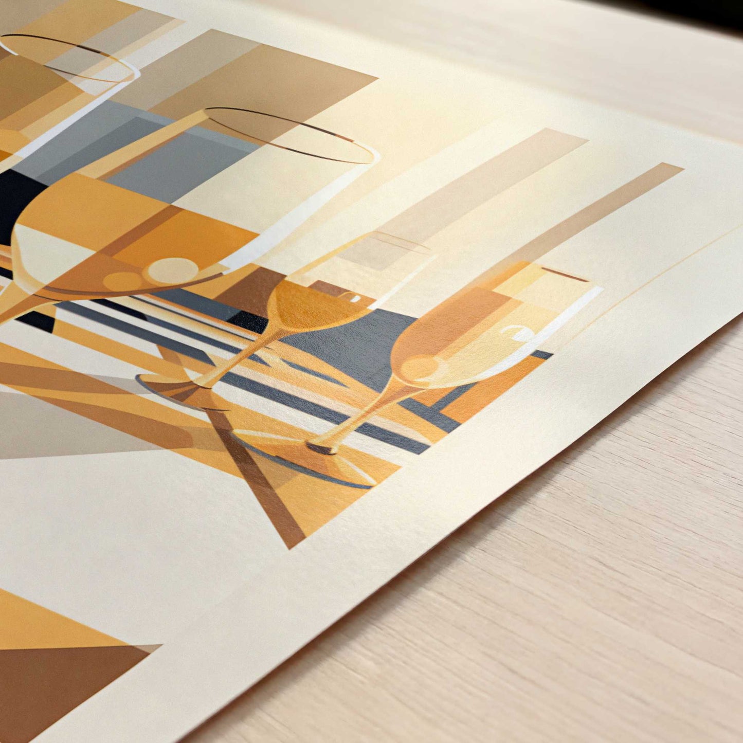 Champagne from Reims, France - Art Print - Close-up detail of the art print