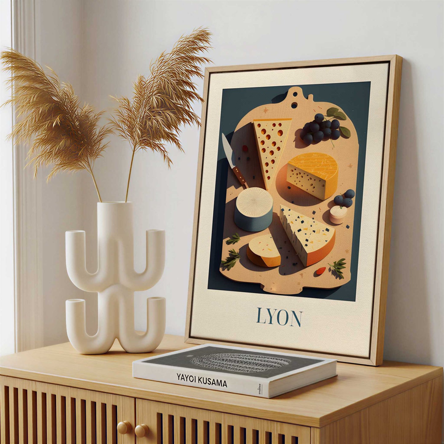 Framed Canvas - Framed canvas in a stylish interior setting