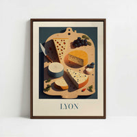 Framed Canvas - Framed canvas in dark wood color frame