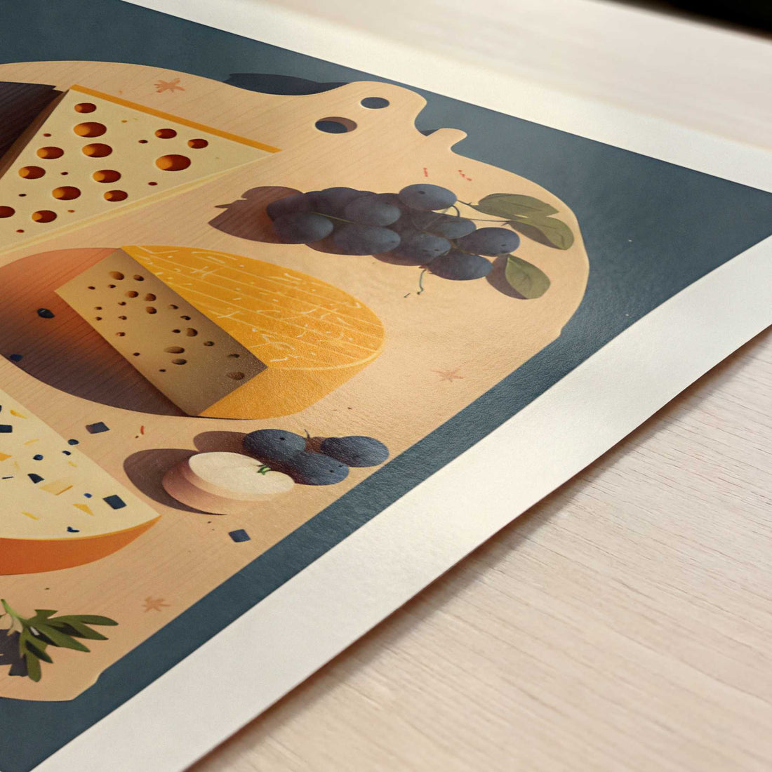 Charcuterie from Lyon, France - Art Print - Close-up detail of the art print