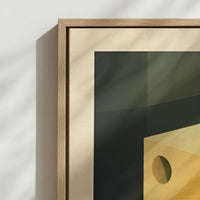 Framed Canvas - Close-up detail and texture of the framed canvas