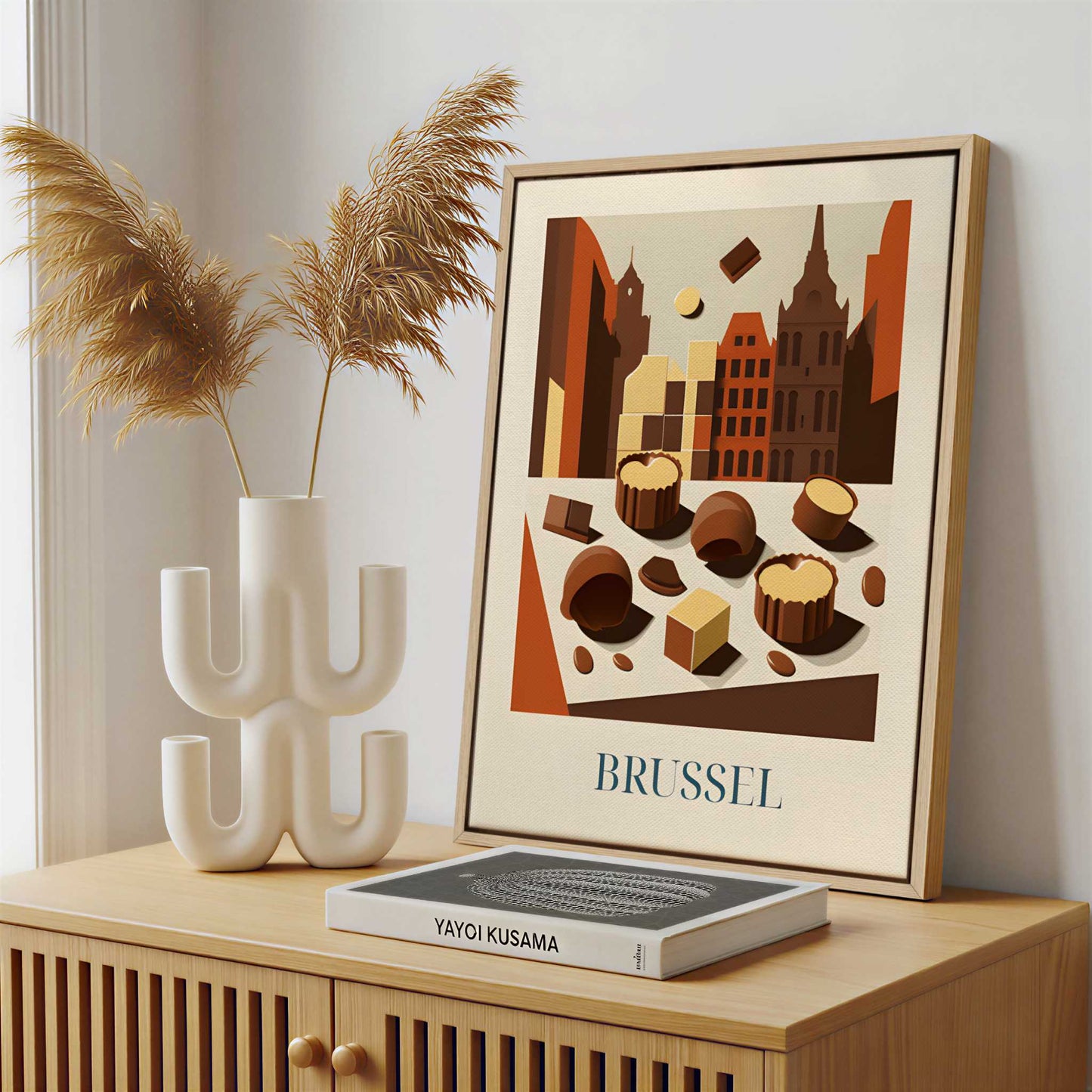 Framed Canvas - Framed canvas in a stylish interior setting