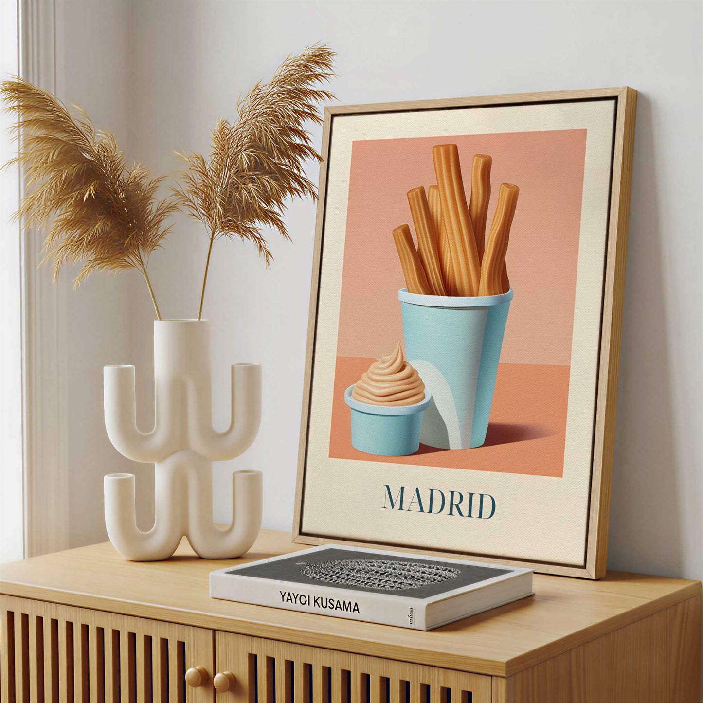 Framed Canvas - Framed canvas in a stylish interior setting