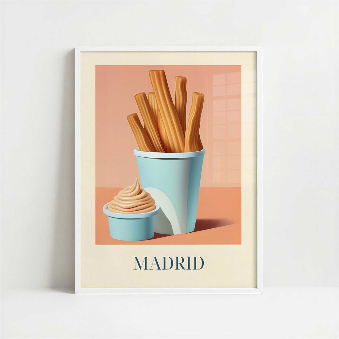 Churros from Madrid, Spain - Art Print - Art print in white frame