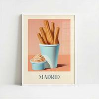 Churros from Madrid, Spain - Art Print - Art print in white frame