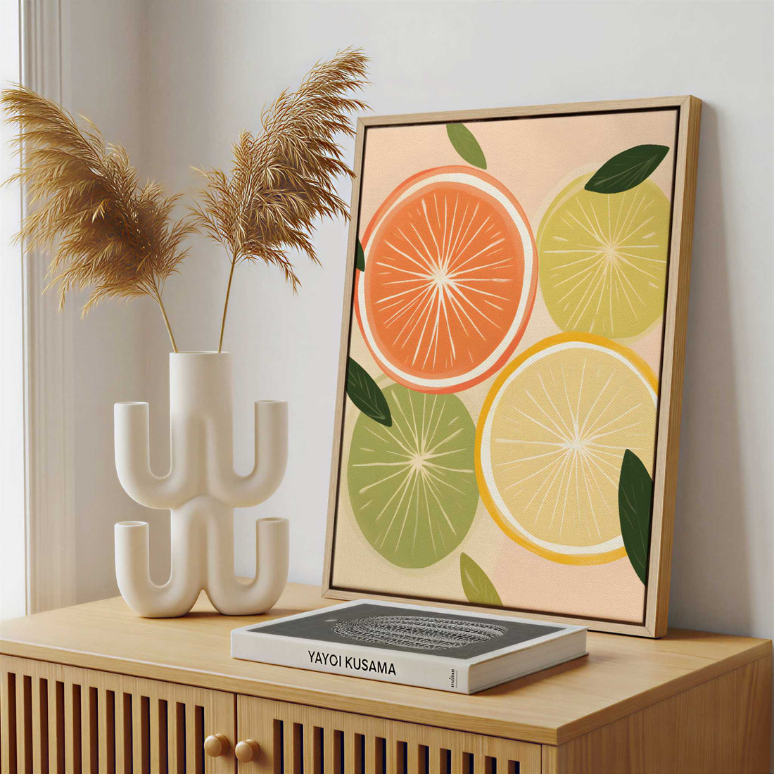 Framed Canvas - Framed canvas in a stylish interior setting