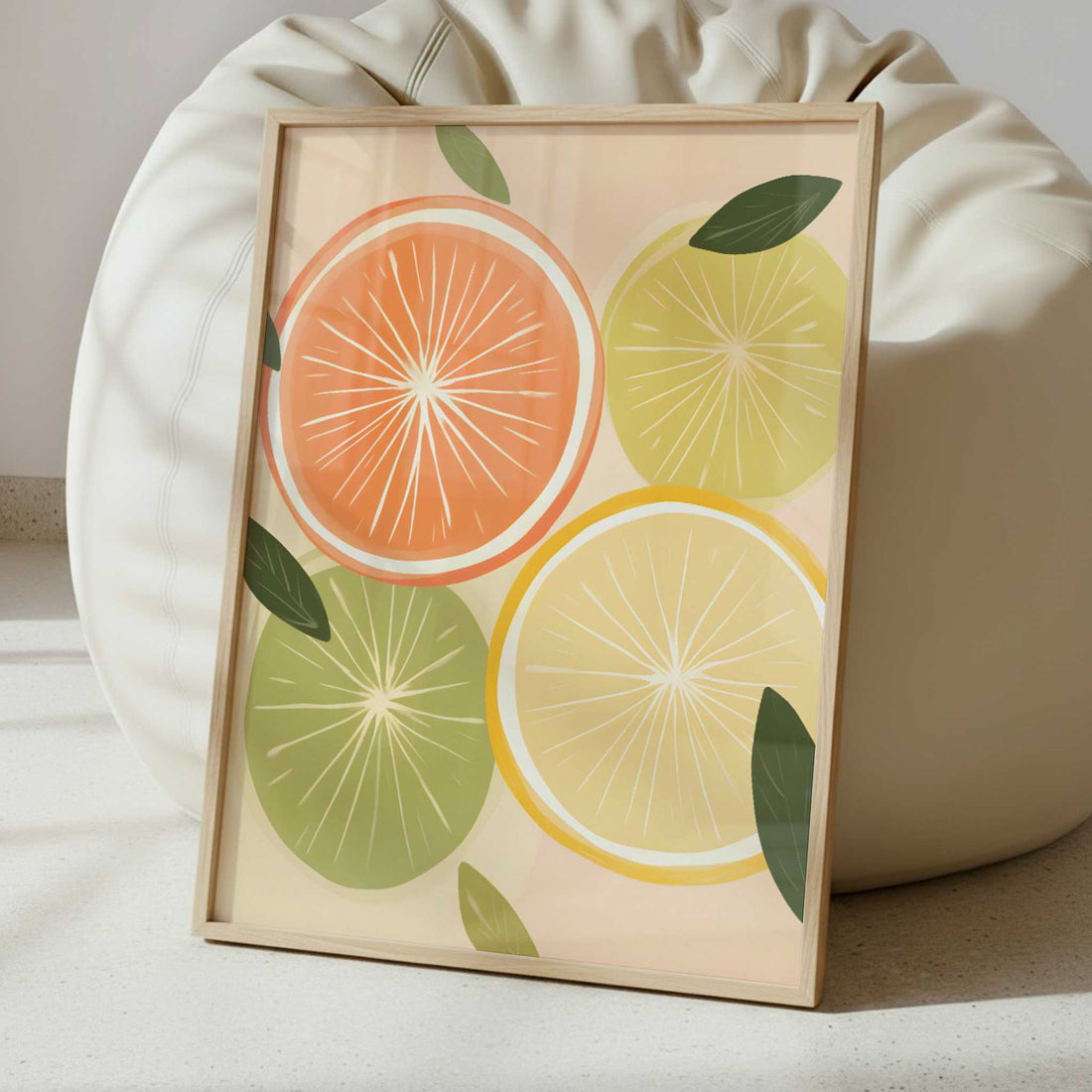 Citrus Fruit in Bohemian Style - Art Print - Interior inspiration
