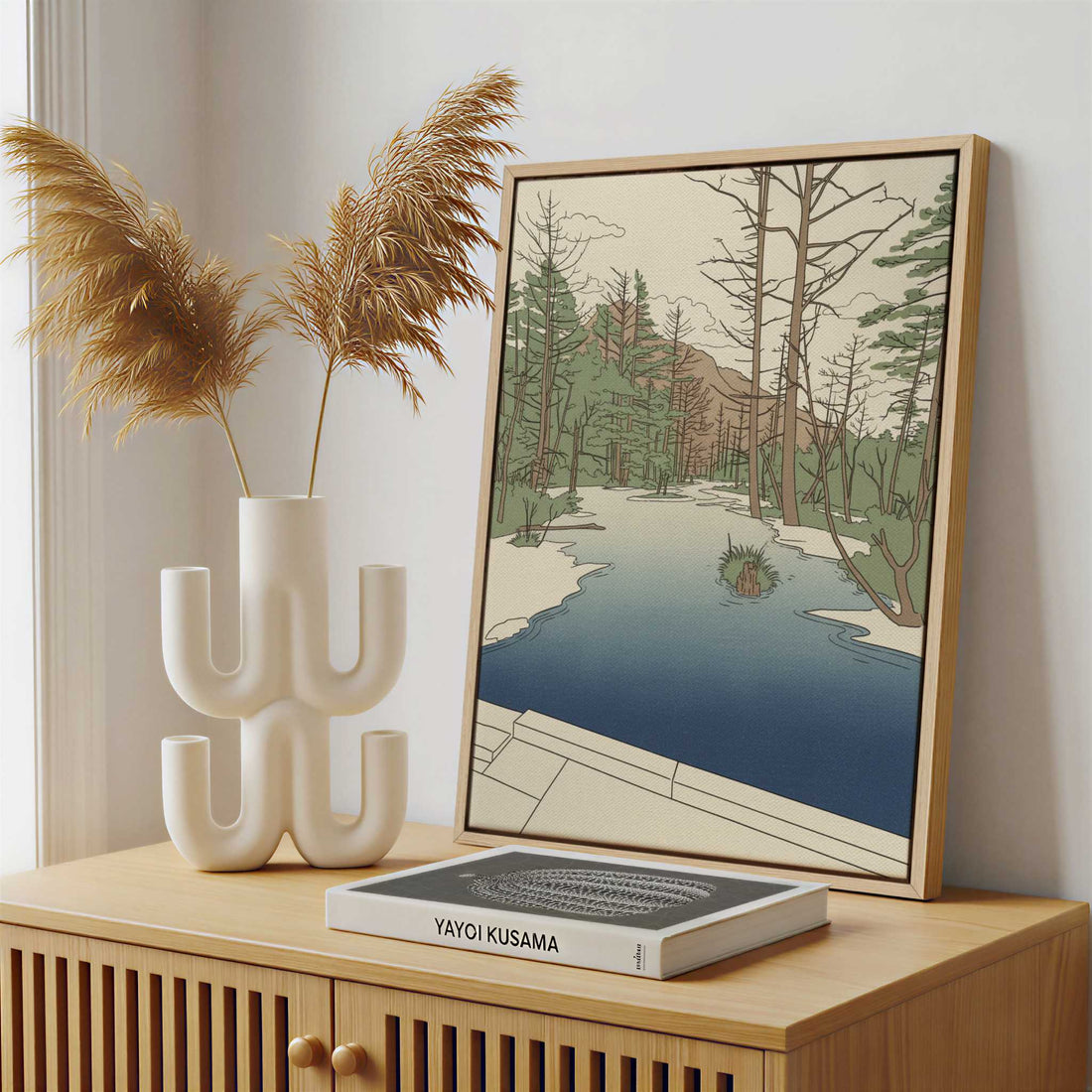 Framed Canvas - Framed canvas in a stylish interior setting