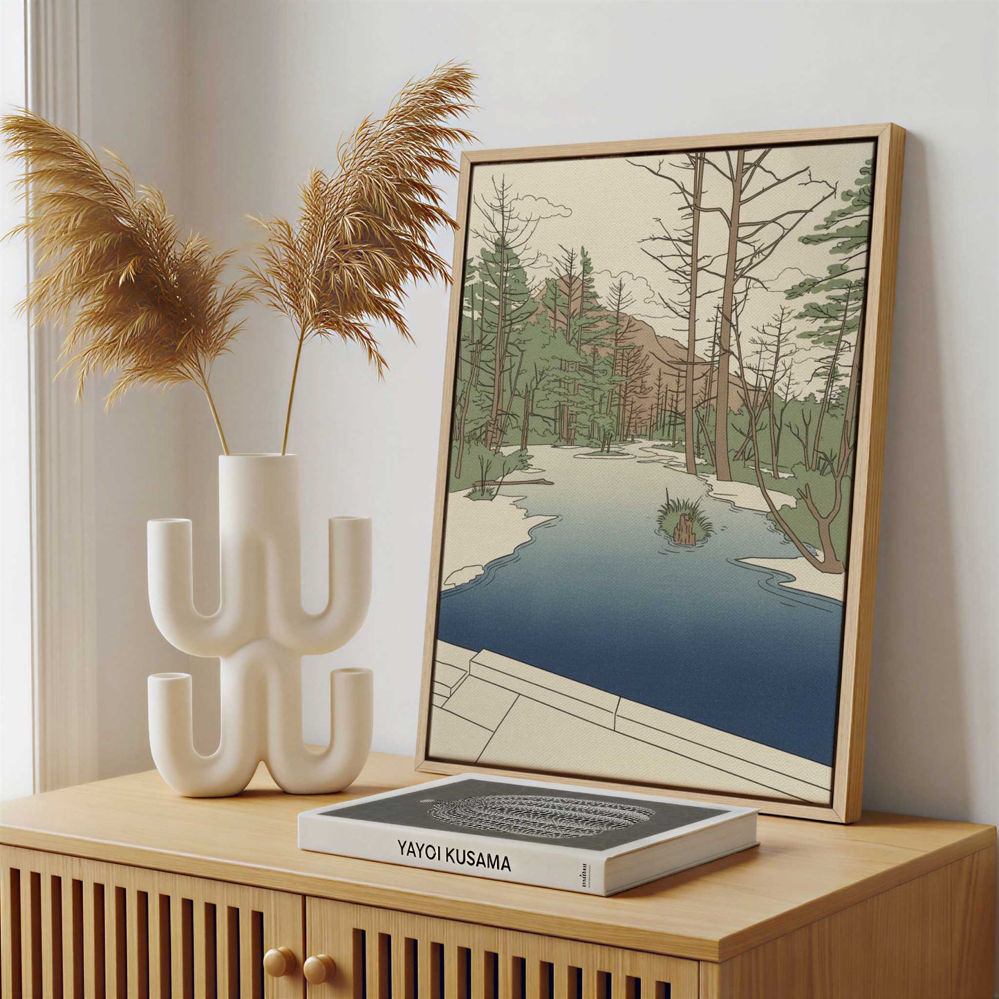 Framed Canvas - Framed canvas in a stylish interior setting