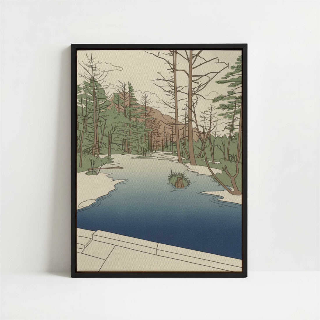 Framed Canvas - Framed canvas in black frame