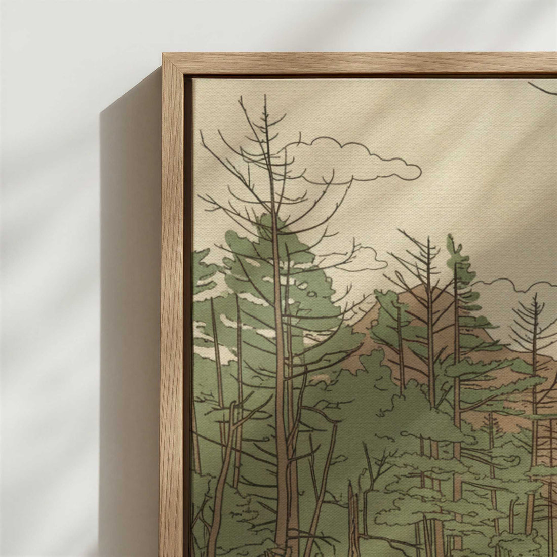 Framed Canvas - Close-up detail and texture of the framed canvas