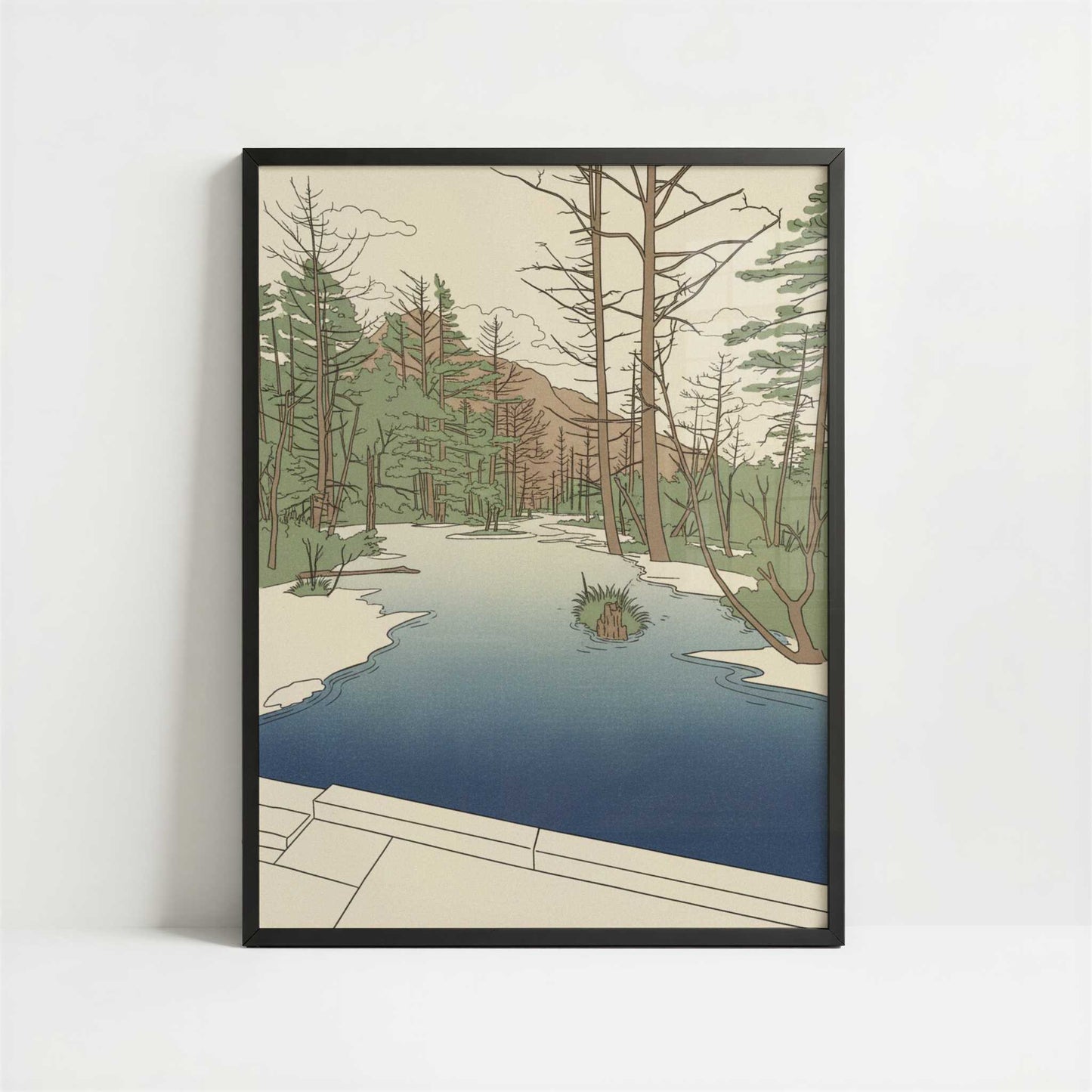 Cold Waters of Kamikochi - Art Print - Art print in black frame