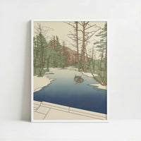 Cold Waters of Kamikochi - Art Print - Art print in white frame