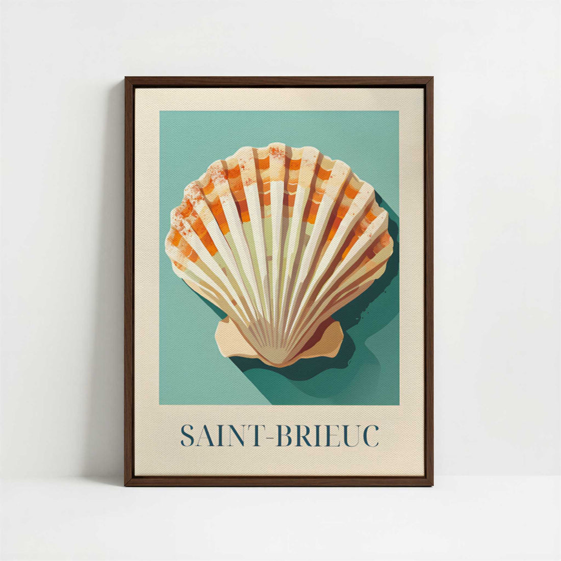 Framed Canvas - Framed canvas in dark wood color frame