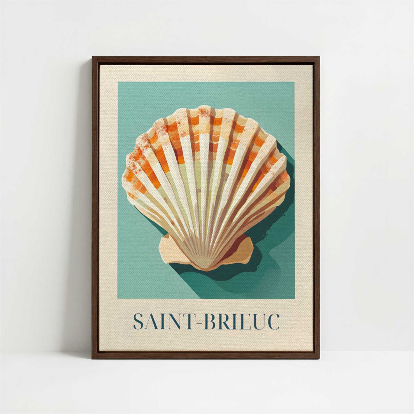 Framed Canvas - Framed canvas in dark wood color frame