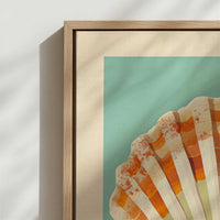 Framed Canvas - Close-up detail and texture of the framed canvas