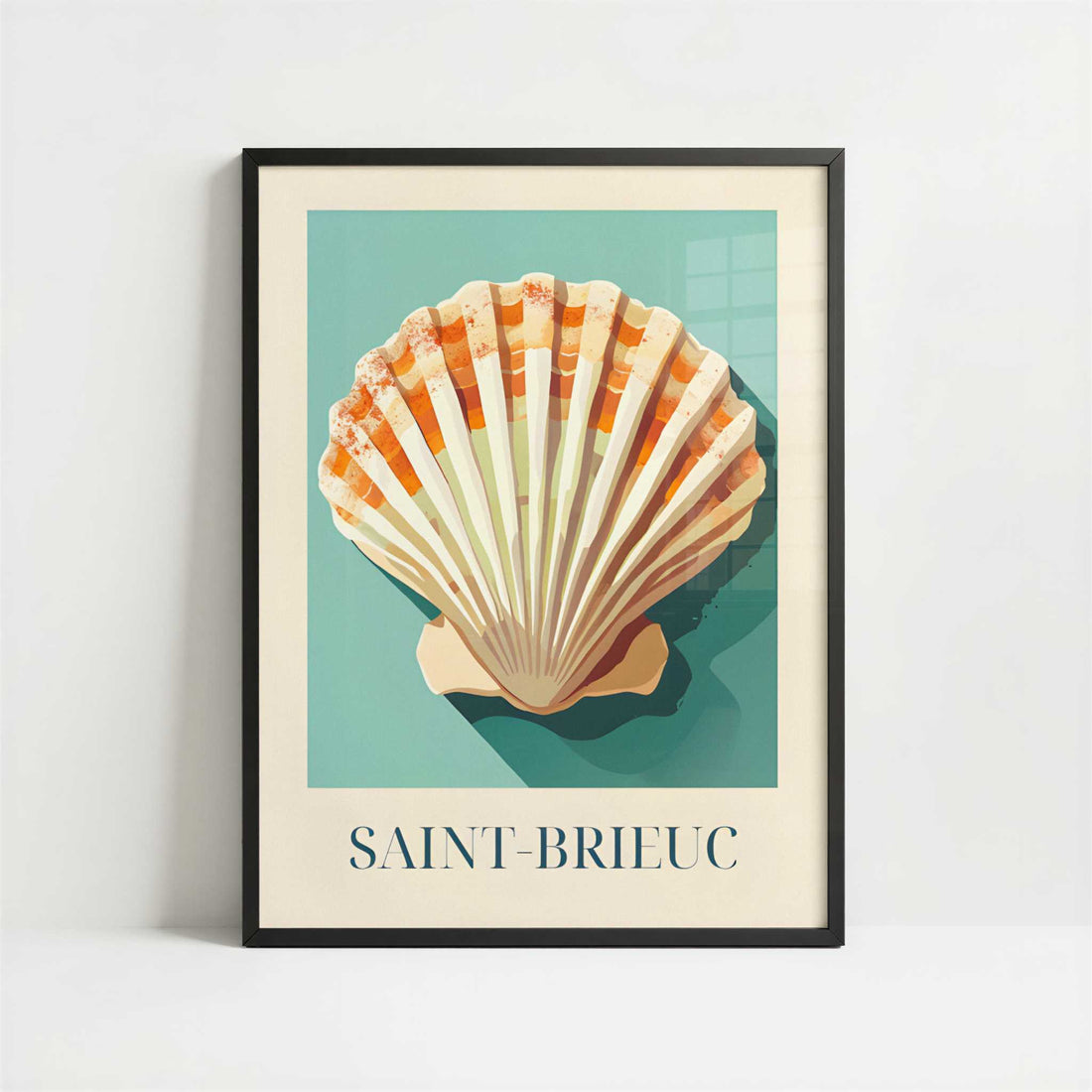 Scallops from Saint-Brieuc, France - Art Print - Art print in black frame