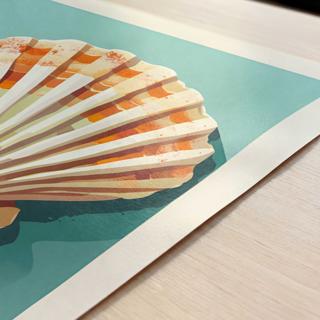 Scallops from Saint-Brieuc, France - Art Print - Close-up detail of the art print