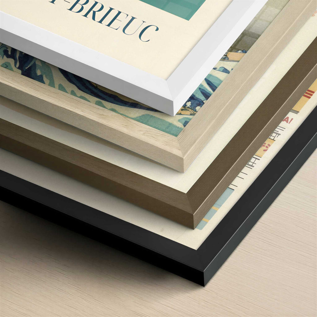 Scallops from Saint-Brieuc, France - Art Print - Close-up detail of the different frames