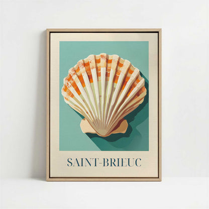 Framed Canvas - Framed canvas in oak color frame