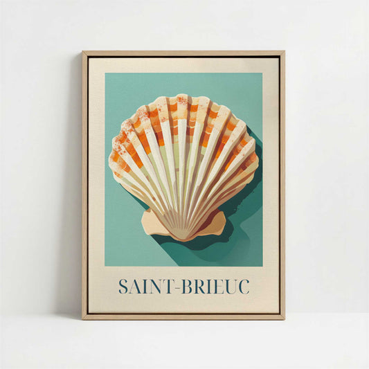 Framed Canvas - Framed canvas in oak color frame