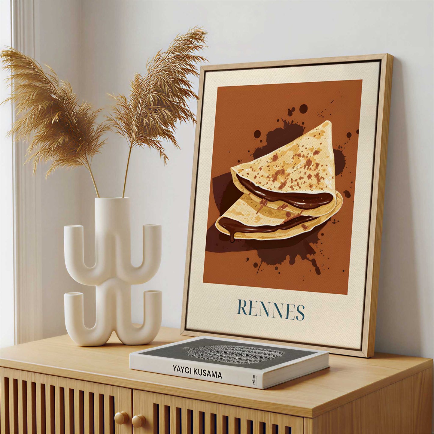 Framed Canvas - Framed canvas in a stylish interior setting