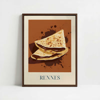 Framed Canvas - Framed canvas in dark wood color frame