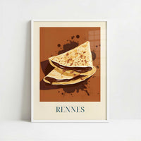 Crêpes from Rennes, France - Art Print - Art print in white frame