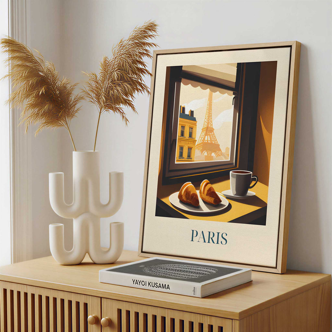 Framed Canvas - Framed canvas in a stylish interior setting