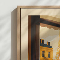 Framed Canvas - Close-up detail and texture of the framed canvas