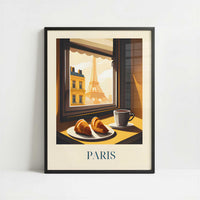 Croissant from Paris, France - Art Print - Art print in black frame