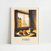 Croissant from Paris, France - Art Print - Art print in white frame