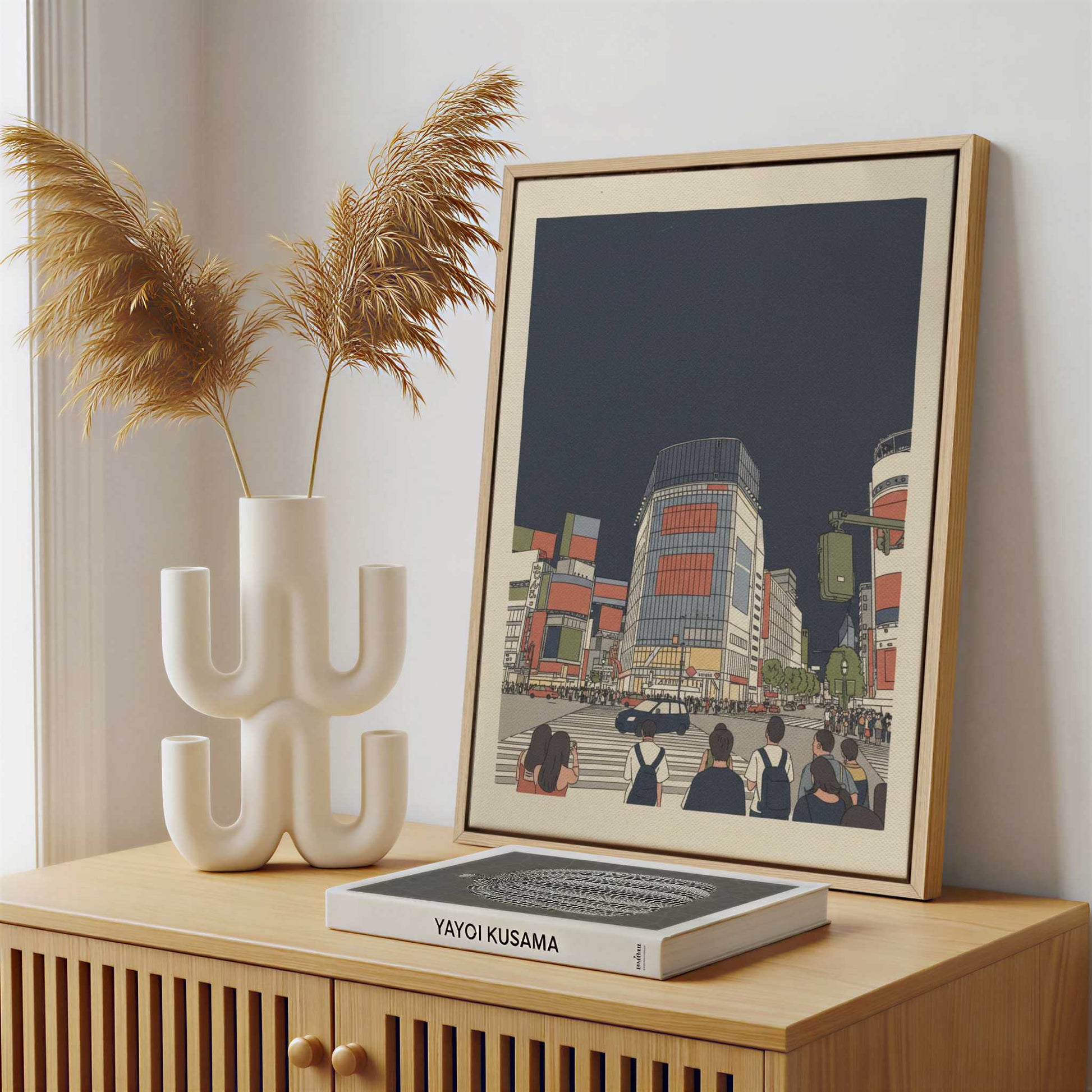 Framed Canvas - Framed canvas in a stylish interior setting