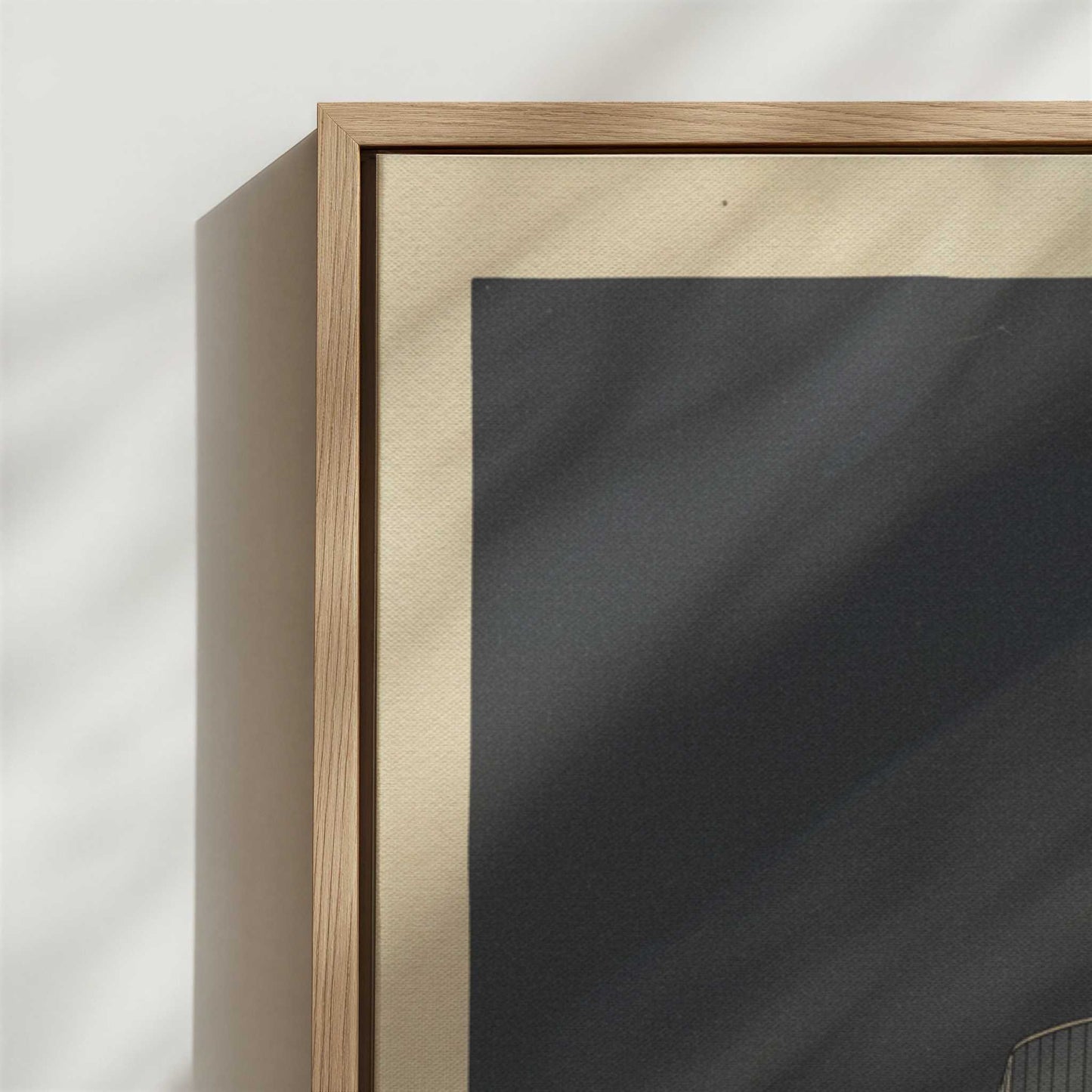 Framed Canvas - Close-up detail and texture of the framed canvas