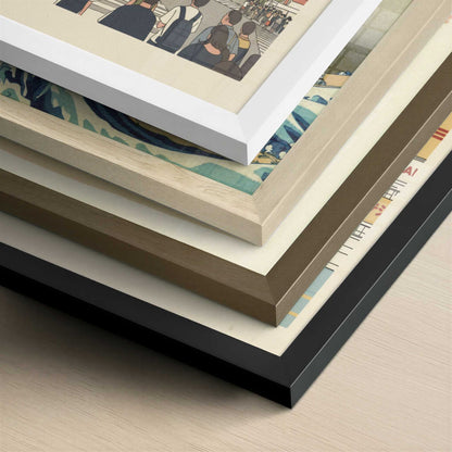 Crossing Together in Shinjuku - Art Print - Close-up detail of the different frames