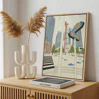 Framed Canvas - Framed canvas in a stylish interior setting
